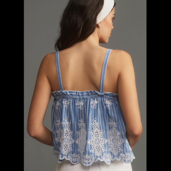Brand New Maeve Eyelet Babydoll Tank Top - Picture 5 of 11